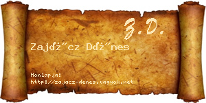 Zajácz Dénes névjegykártya